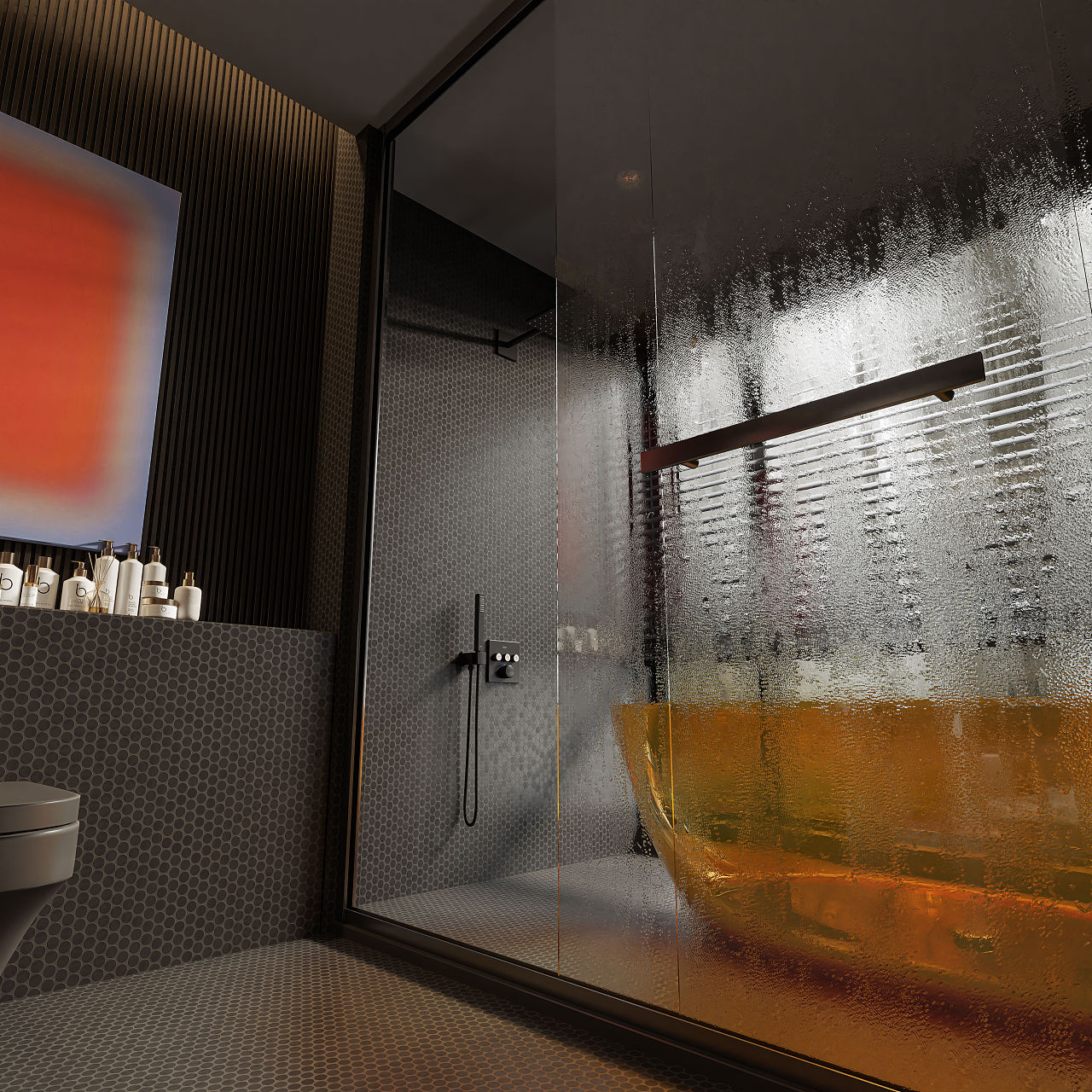 氛围感雨天卧室,想和你爱的人一起进洗手间么。