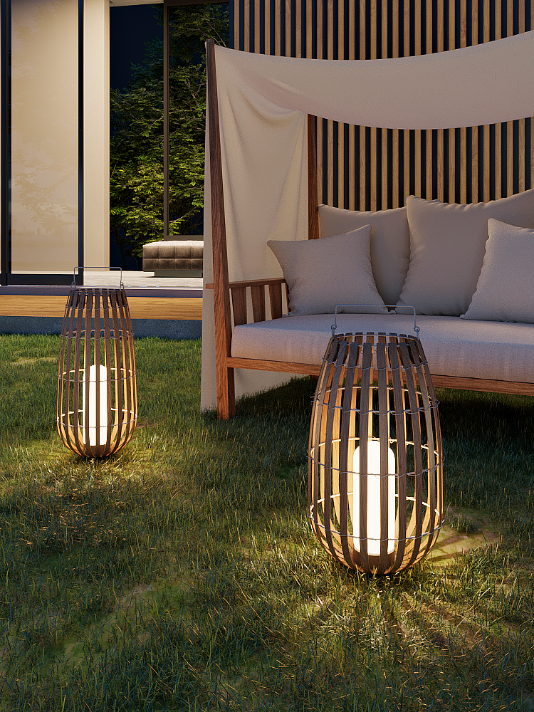 室外场景带灯具渲染