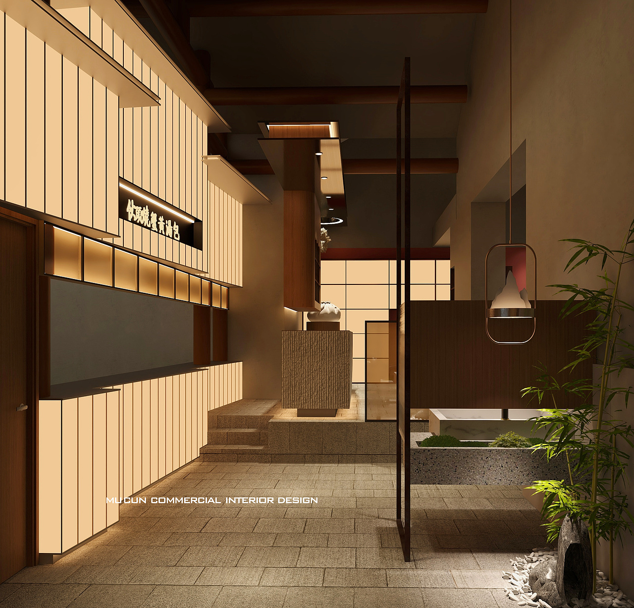 镇江300平蟹黄汤包展厅装修设计