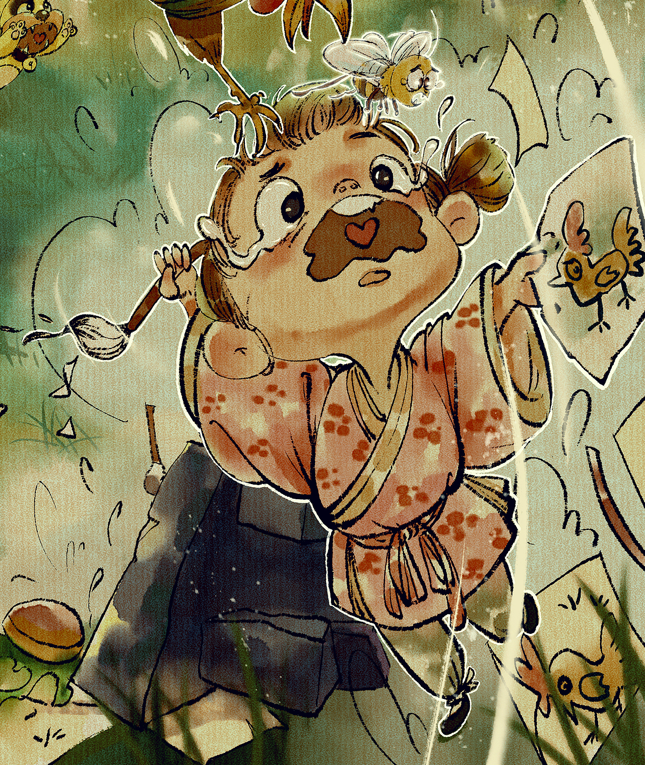 【节气小记】谷雨---画谷雨贴