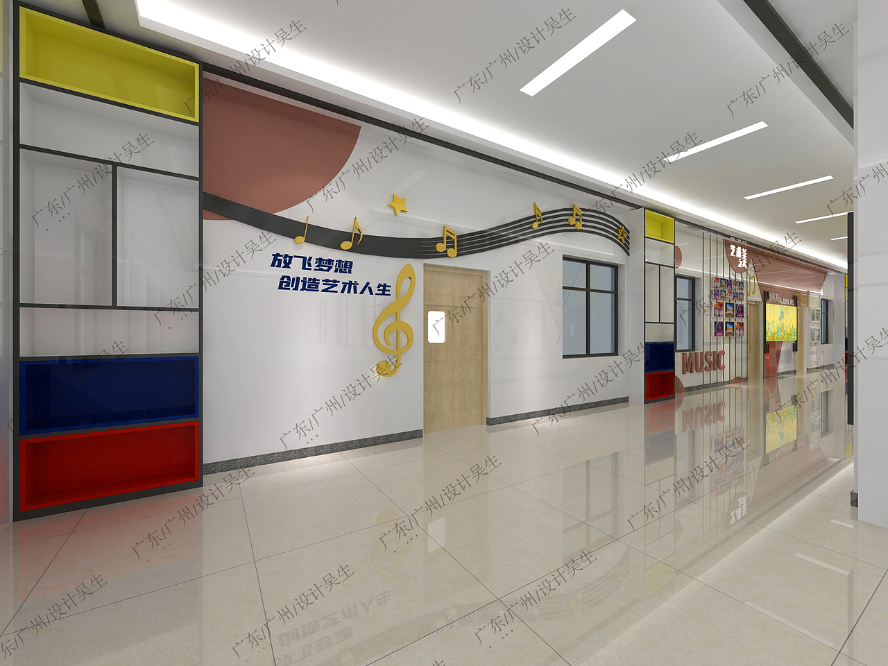 学校艺术长廊设计（图ZMzQ2NDc3MDE2） - 建筑/空间 - 站酷设计师广州设计老吴原创素材 - 站酷ZCOOL