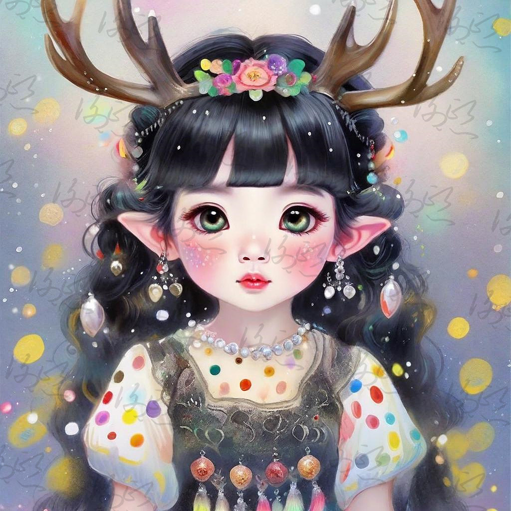 厚涂手绘 I 精灵宝宝（图ZMzU5NDg2NDg4） - 新锐潮流插画 - 站酷设计师Abby迷你兜兜原创素材 - 站酷ZCOOL