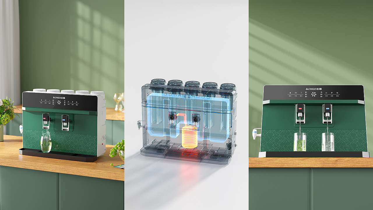 净水产品丨C4D+Corona渲染（图ZMzA1MzQ5MDg4） - 产品 - 站酷设计师傻傻熊熊不怕怕原创素材 - 站酷ZCOOL