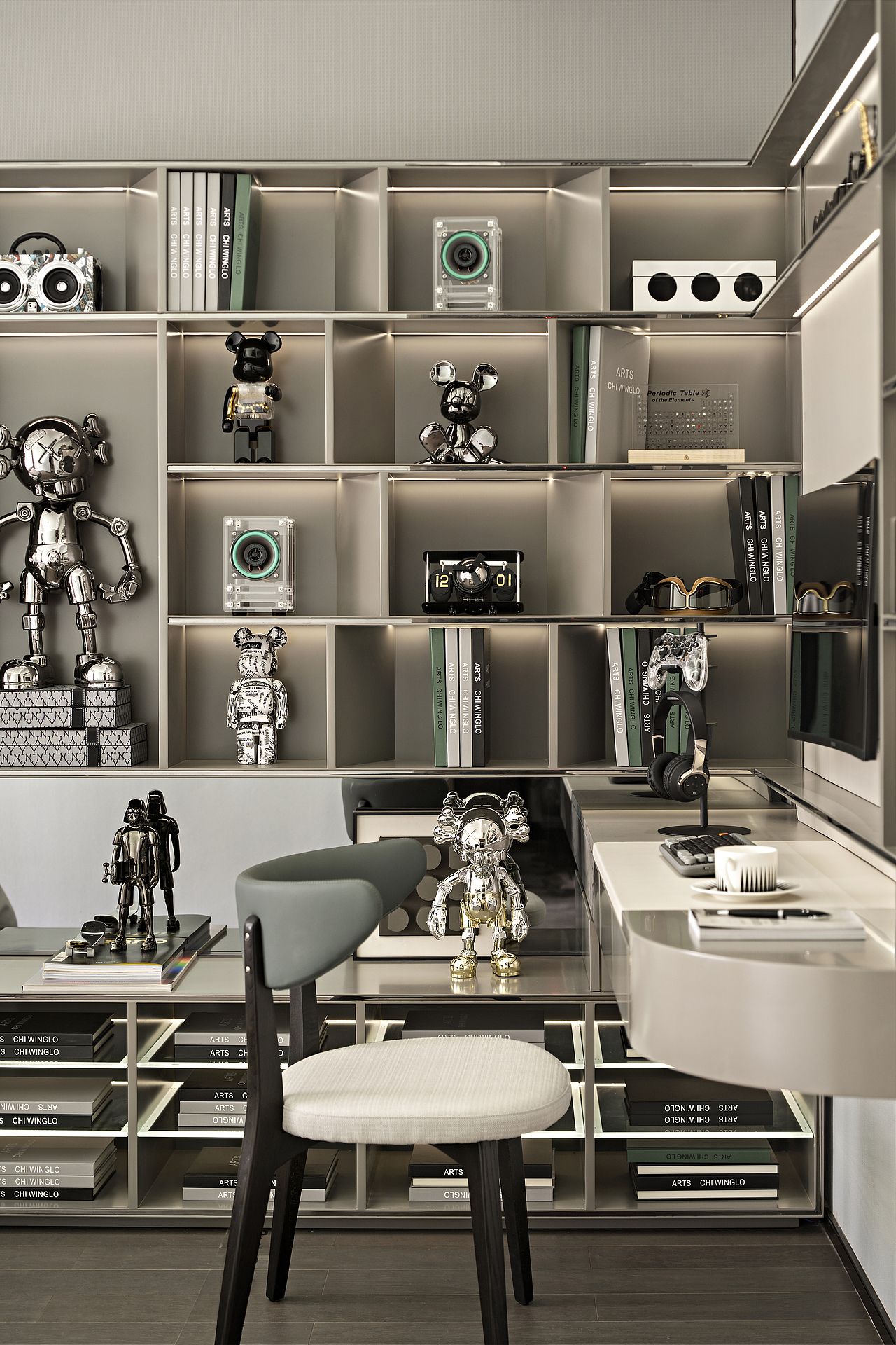 深圳盘石设计 | 260㎡黑金格调,邂逅内敛与奢华!