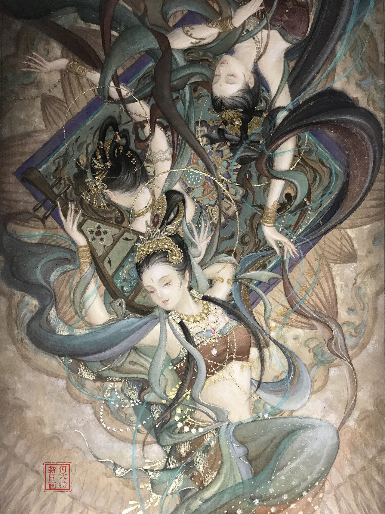 《琴音》系列(二)原稿局部