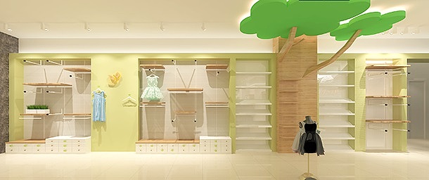 银川童装店装修设计效果图|银川装修公司