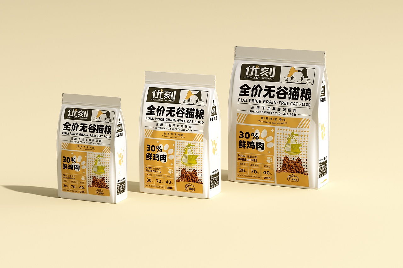 优刻猫粮系列包装设计（图ZMzMxMDU2NTk2） - 包装 - 站酷设计师妙创设计原创素材 - 站酷ZCOOL