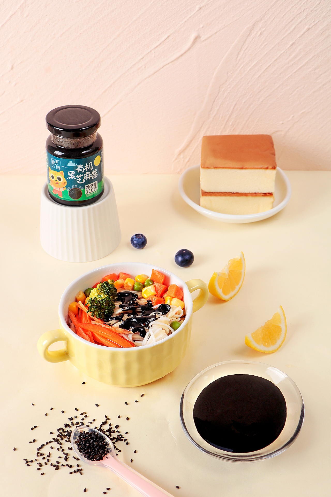 食光往事有机黑芝麻酱产品拍摄