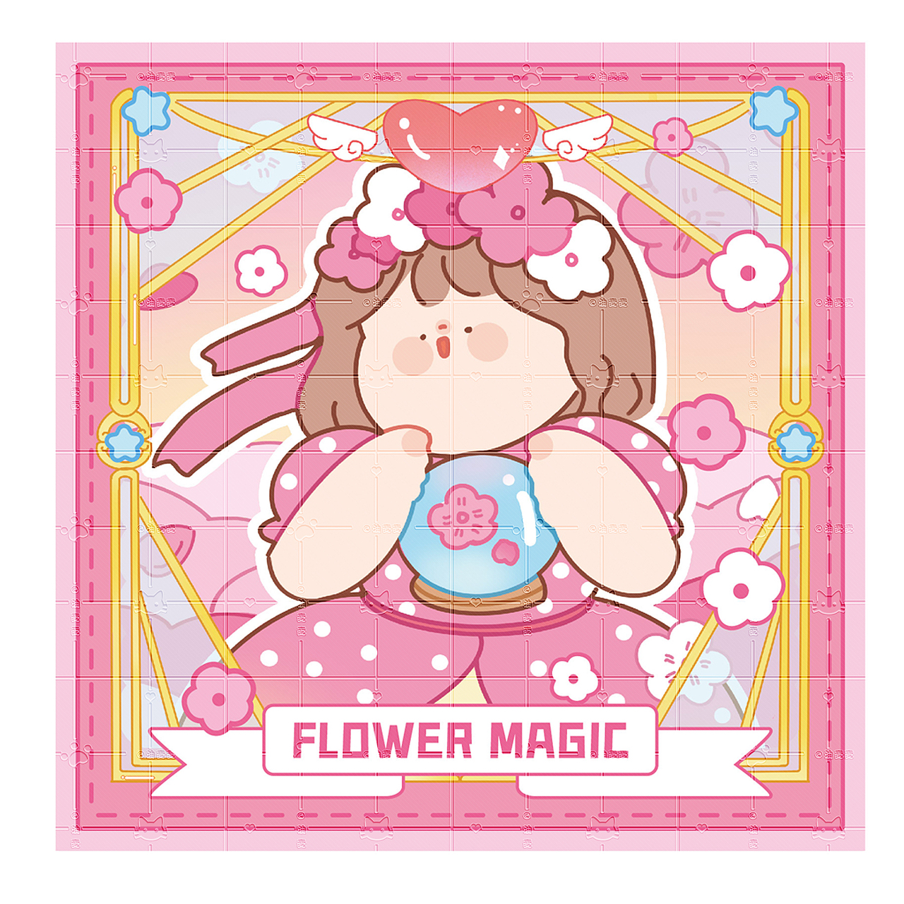 今天做个魔法女孩~~~原创可爱IP插画