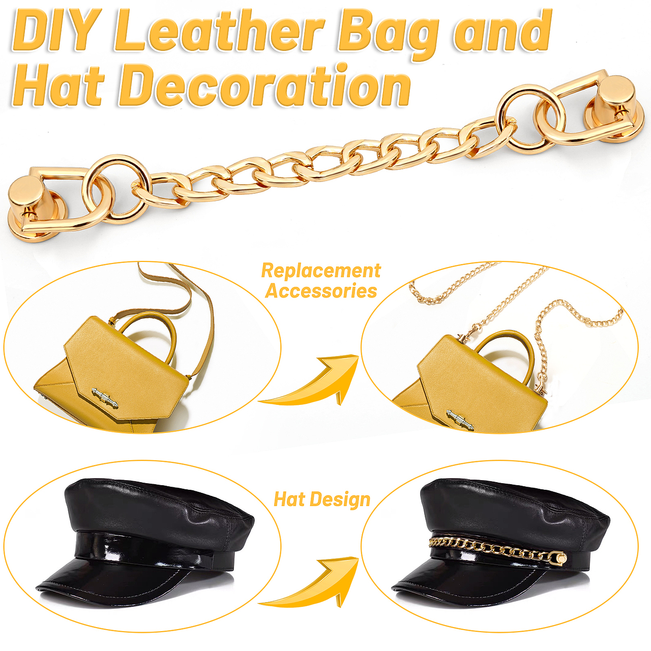 亚马逊主图设计-女士包包链条-包包金属配件合集