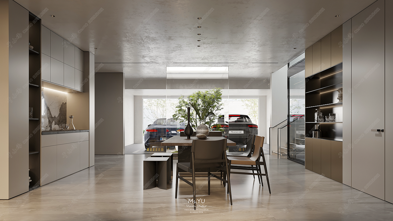 Ms.YU VISION丨极简别墅,搭配微水泥,高质量的家!