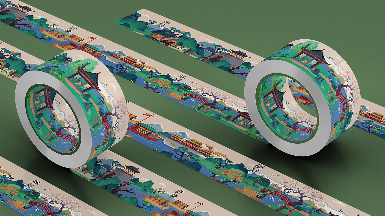 天一阁博物馆——海河之冲插画