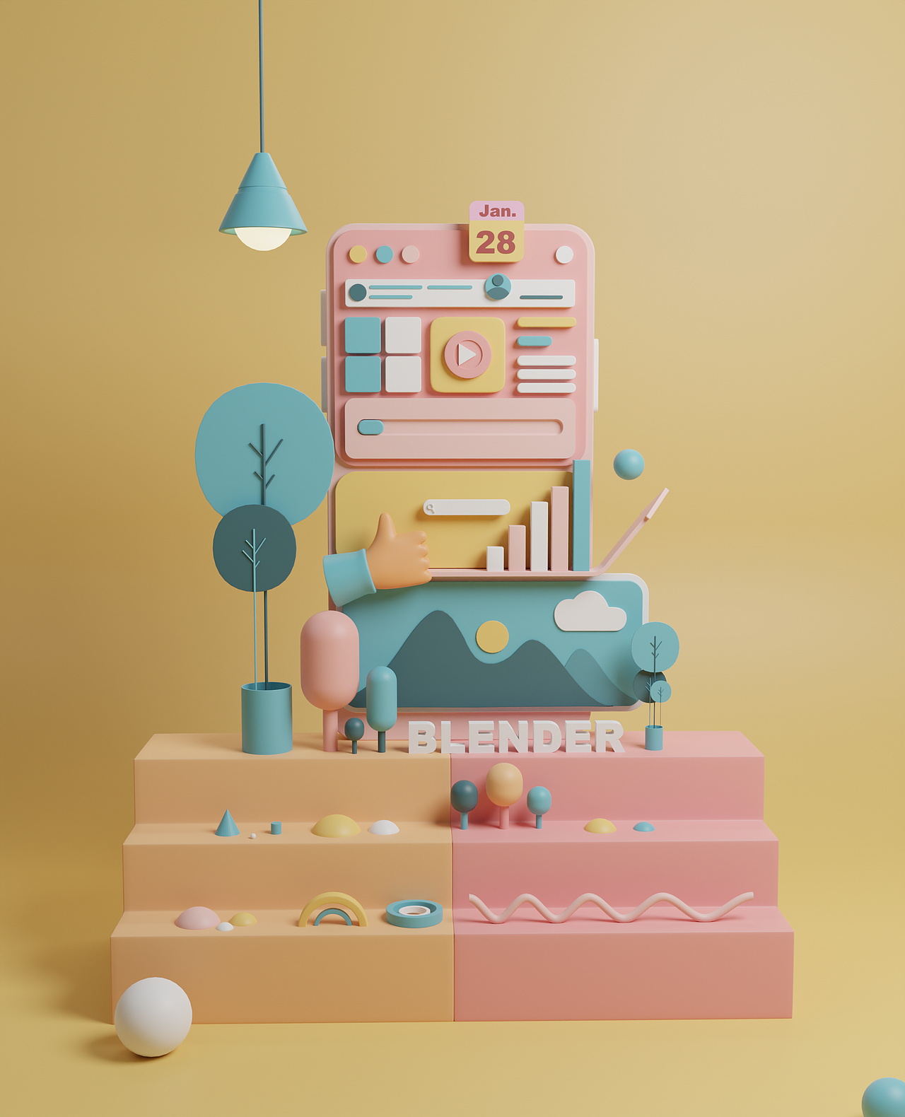 blender小练习（图ZMzI5NjkzMjIw） - 其他三维 - 站酷设计师聂聂聂原创素材 - 站酷ZCOOL