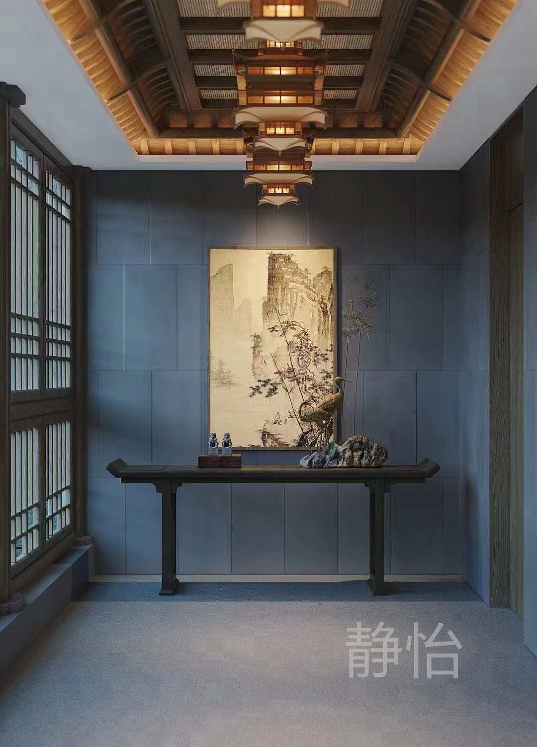 端庄新中式风·私人接待会所（图ZMzQ4NTQyODc2） - 商业空间设计 - 站酷设计师静怡设计原创素材 - 站酷ZCOOL