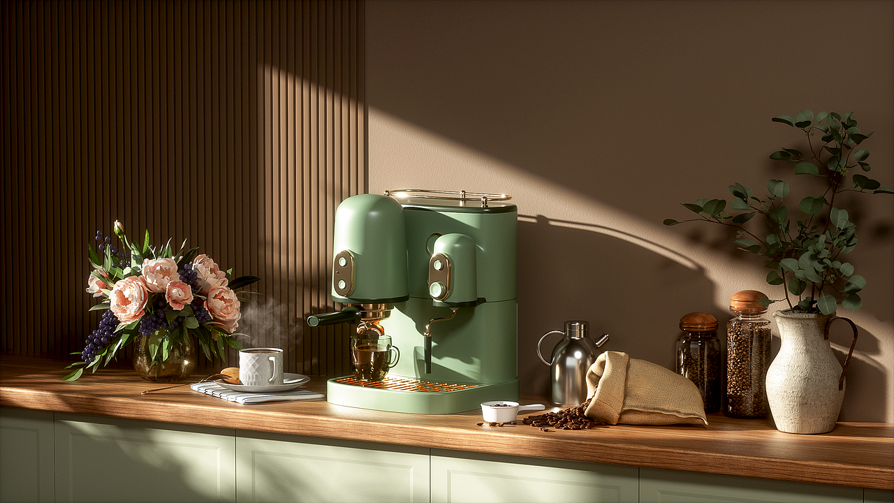 咖啡机渲染