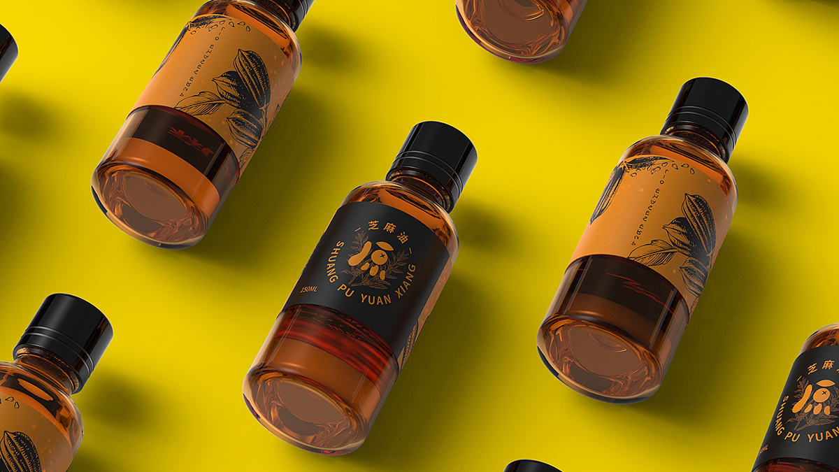 双浦果酒、芝麻油包装设计