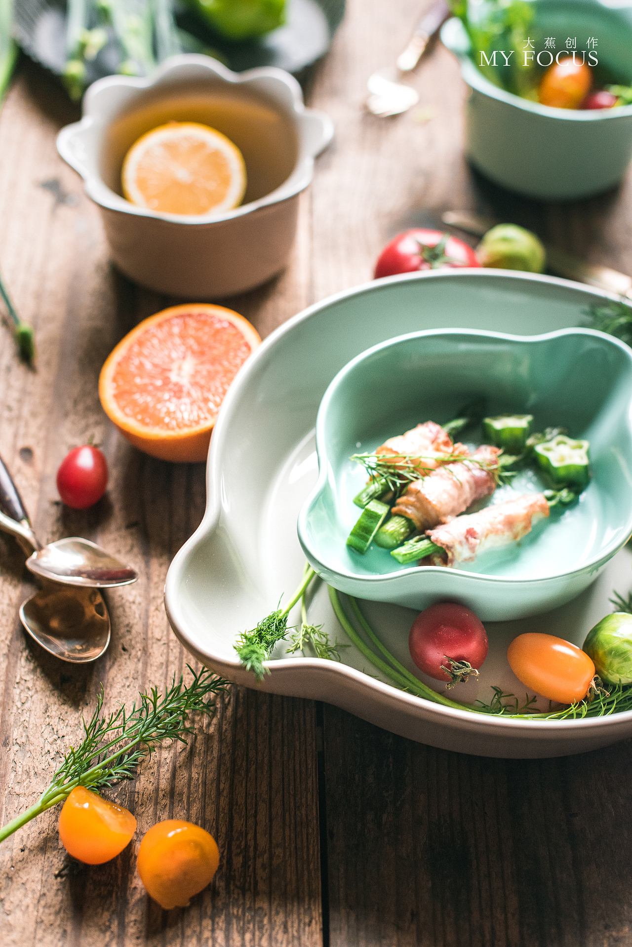 彩色沙拉烤盘 | 餐具摄影 | 大蕉创作