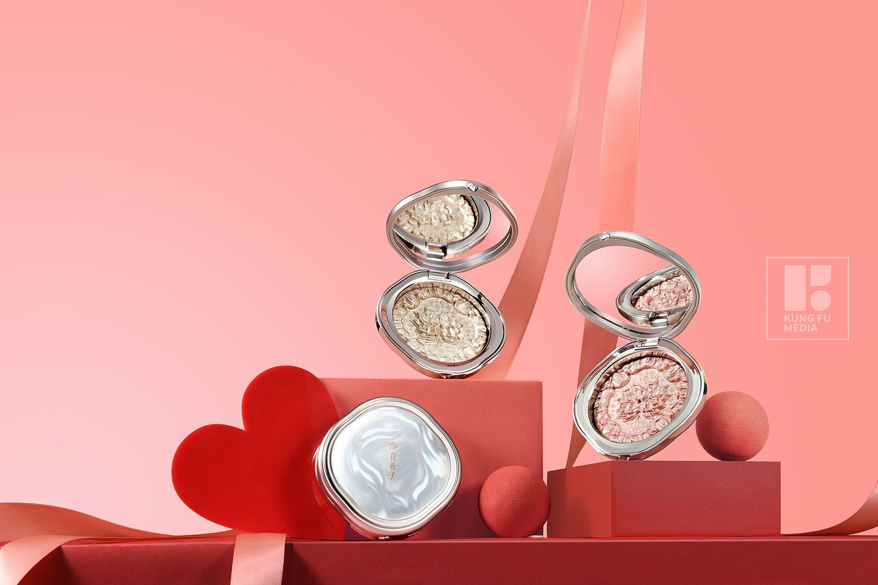 花西子情人节平面拍摄