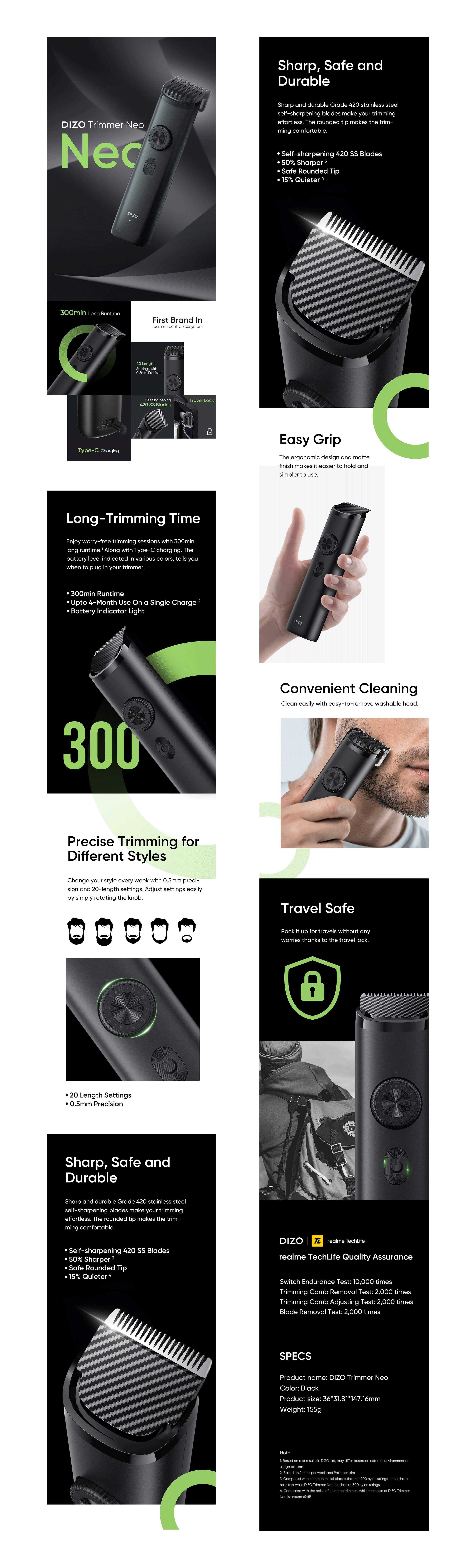 DIZO Watch R2 智能手表 & 剃须刀国际产品站设计