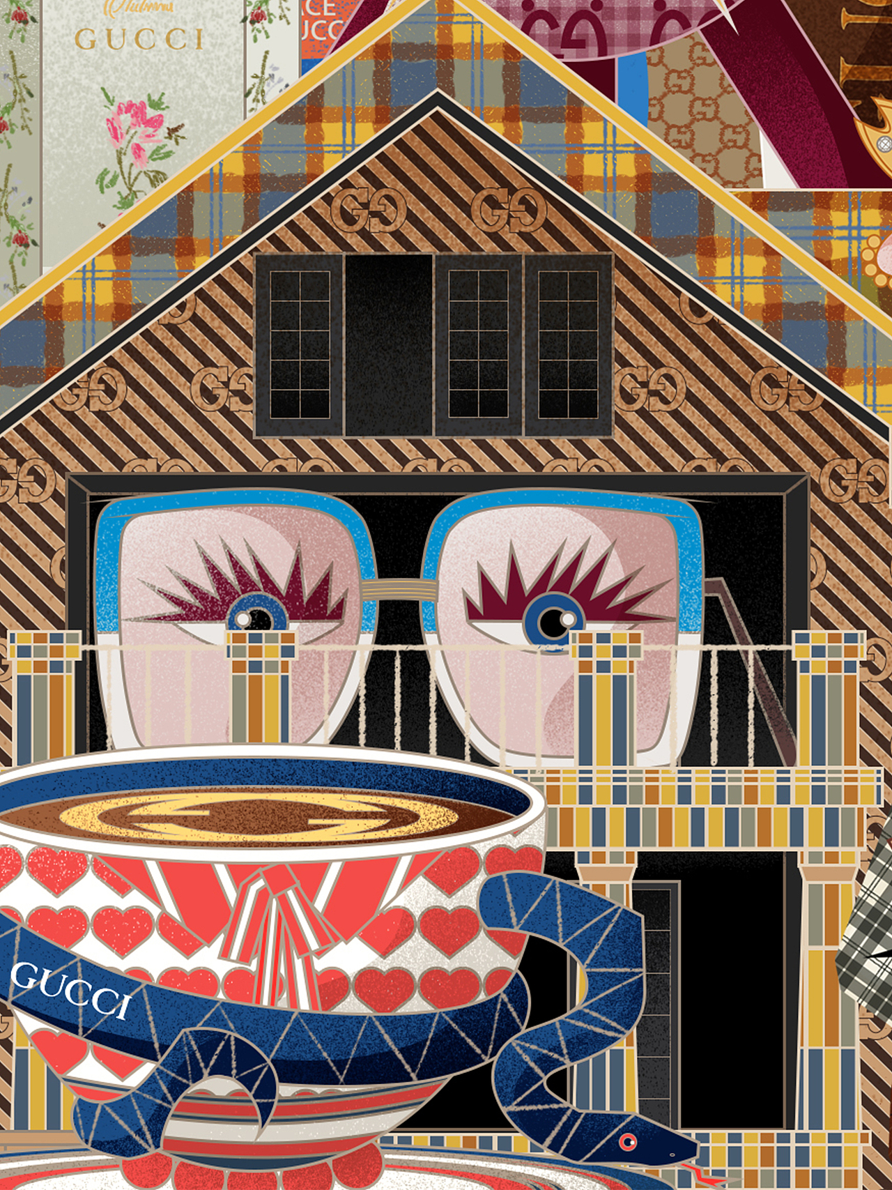 举报95分享原创作品插画商业插画时尚插画宣传海报插画gucci人物插画