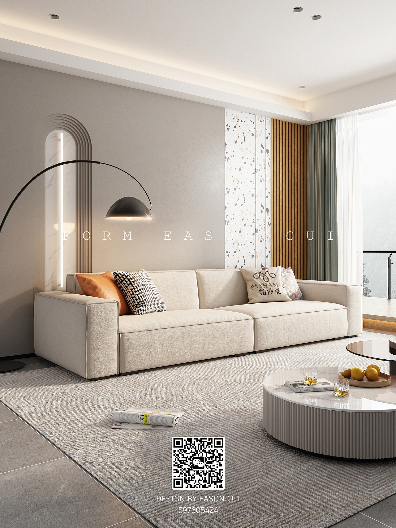 现代奶油风猫抓布沙发（图ZMzU0Nzg4MjUy） - 建筑/空间 - 站酷设计师崔水锦原创素材 - 站酷ZCOOL