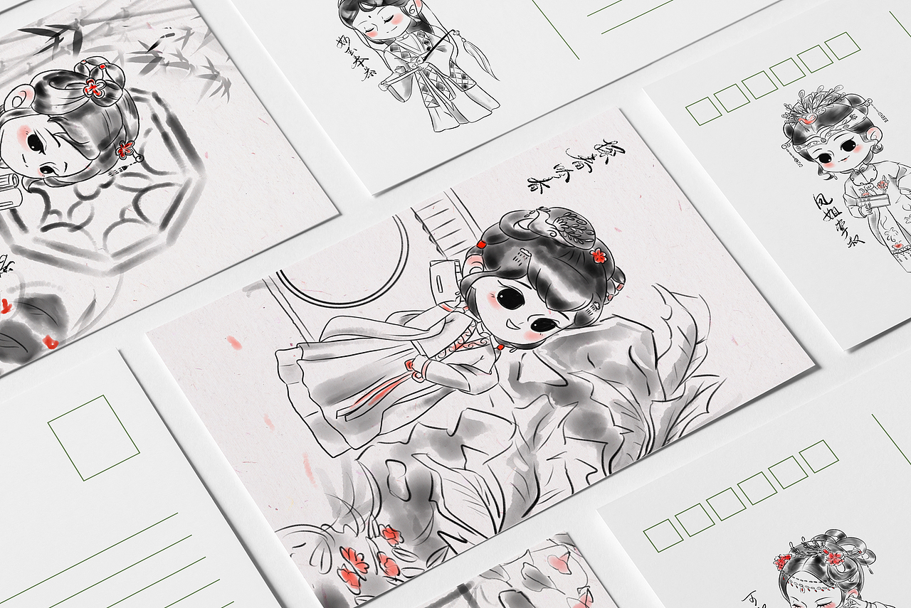 水墨红楼-金陵十二钗（图ZMzIxNzU1MTQw） - 艺术插画 - 站酷设计师莫莫n_n原创素材 - 站酷ZCOOL