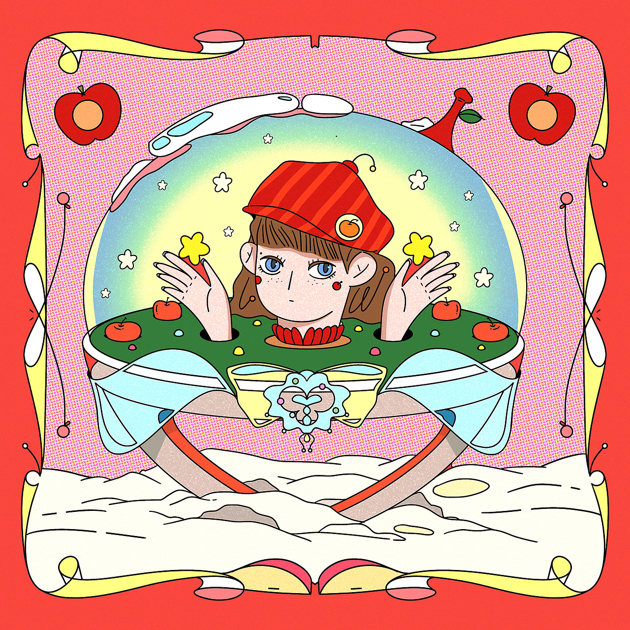 圣誕雪地上（圖ZMzI2MjM2NTQw） - 藝術(shù)插畫 - 站酷設(shè)計(jì)師西椰子原創(chuàng)素材 - 站酷ZCOOL