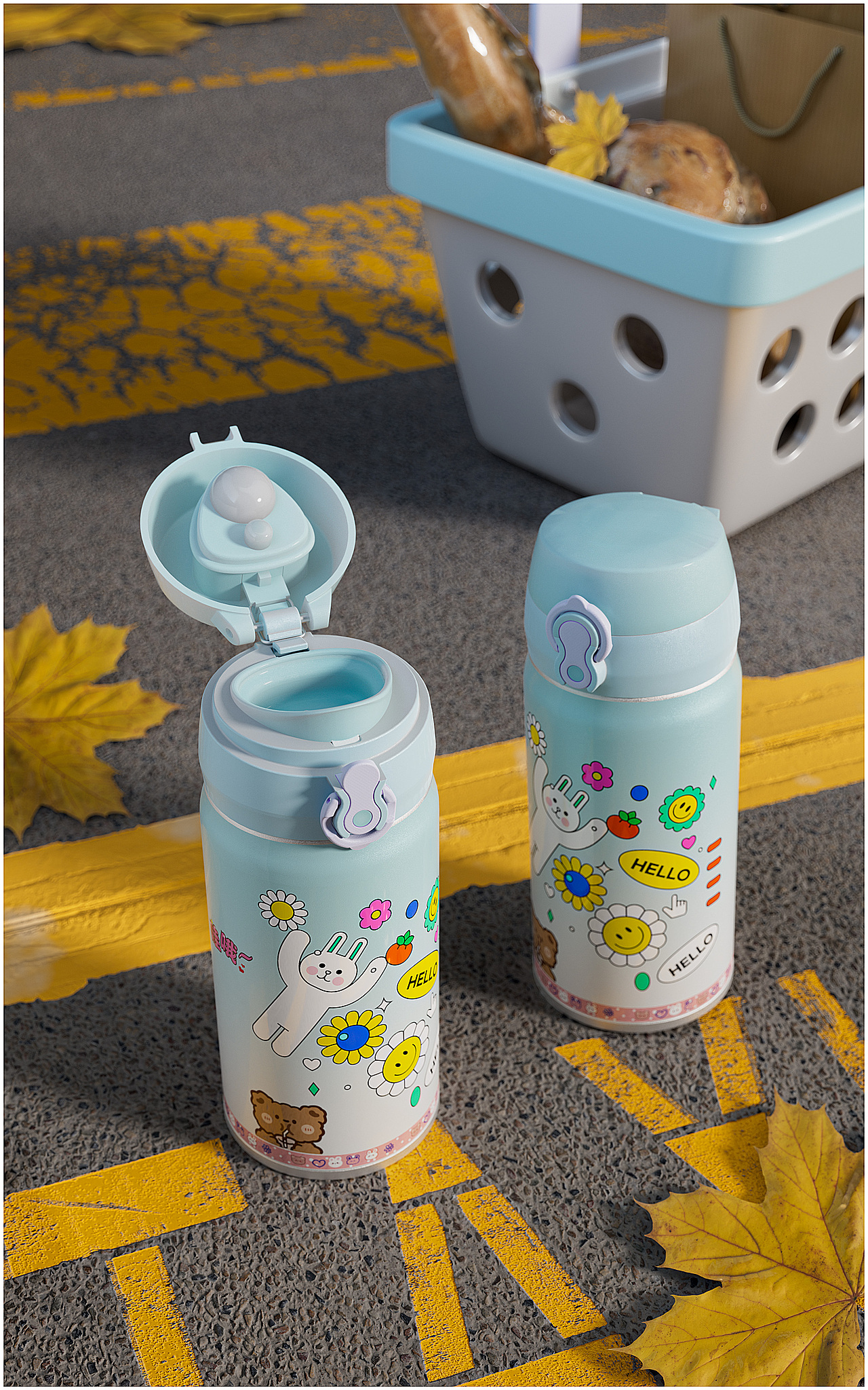 儿童水杯/奶粉渲染