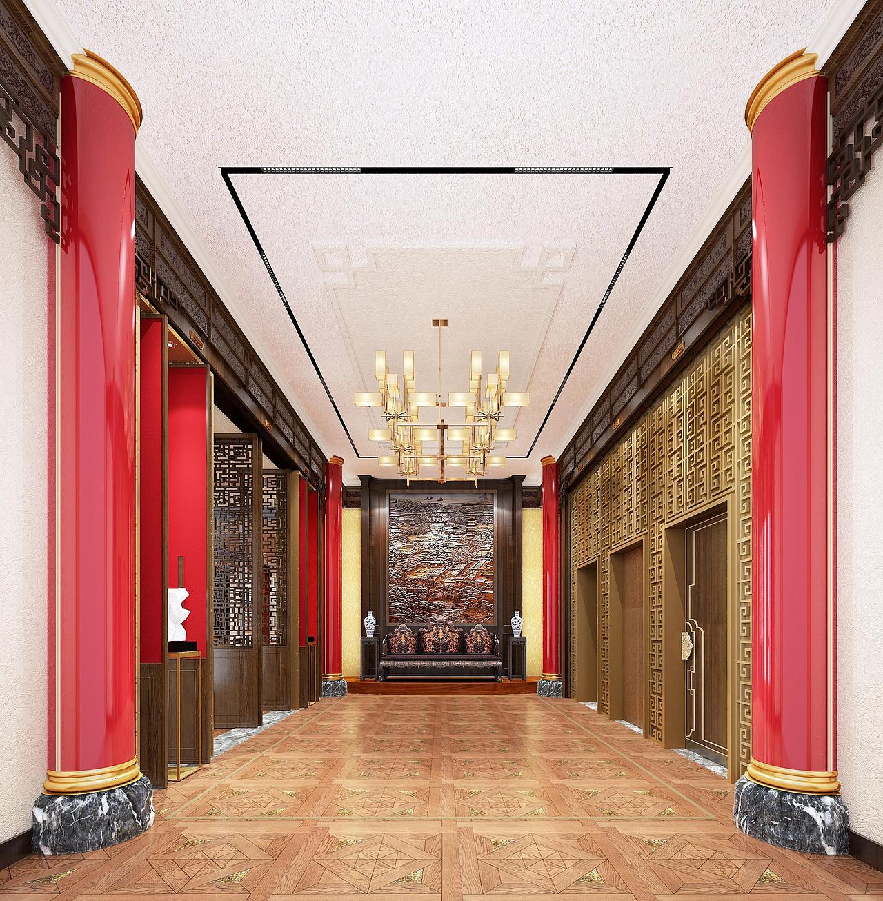 中式风格私人会所（青岛黄岛会所设计）（图ZMzQyNTk5NTA0） - 商业空间设计 - 站酷设计师老张用心设计原创素材 - 站酷ZCOOL