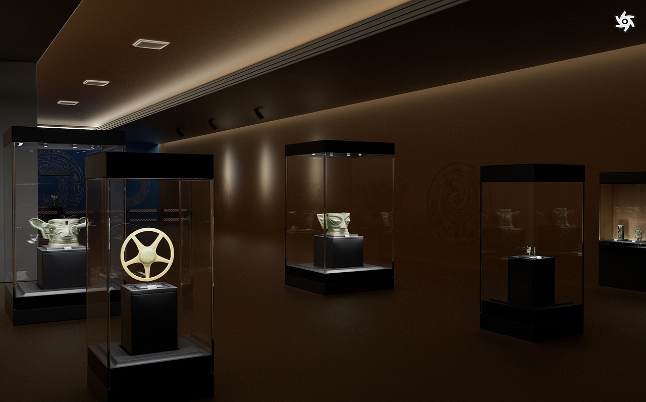 三星堆青铜器黄金面具人像渲染练习