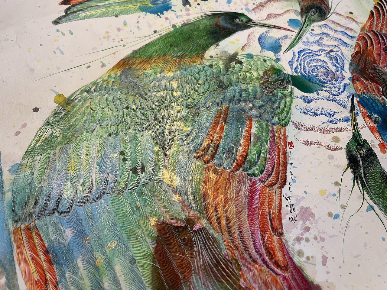 山海经异兽系列之三青鸟