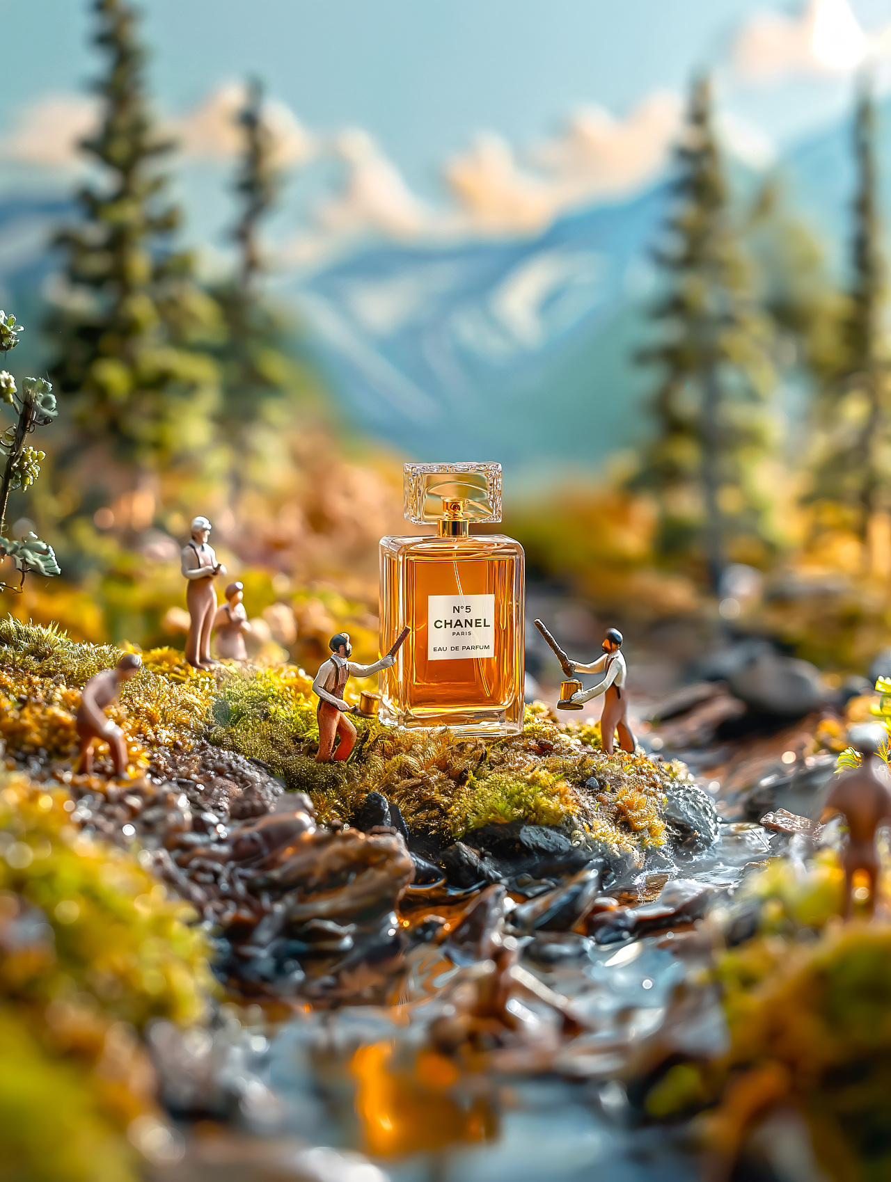 香水微缩摄影I用ai辅助场景摄影