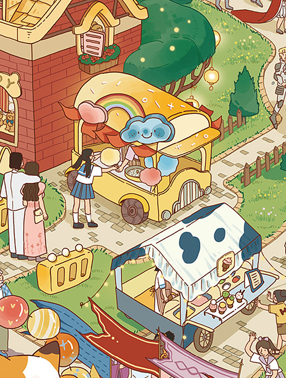 插画拼图I乐园嘉年华（图ZMzUzMDgxMTA0） - 商业插画 - 站酷设计师初桦w原创素材 - 站酷ZCOOL