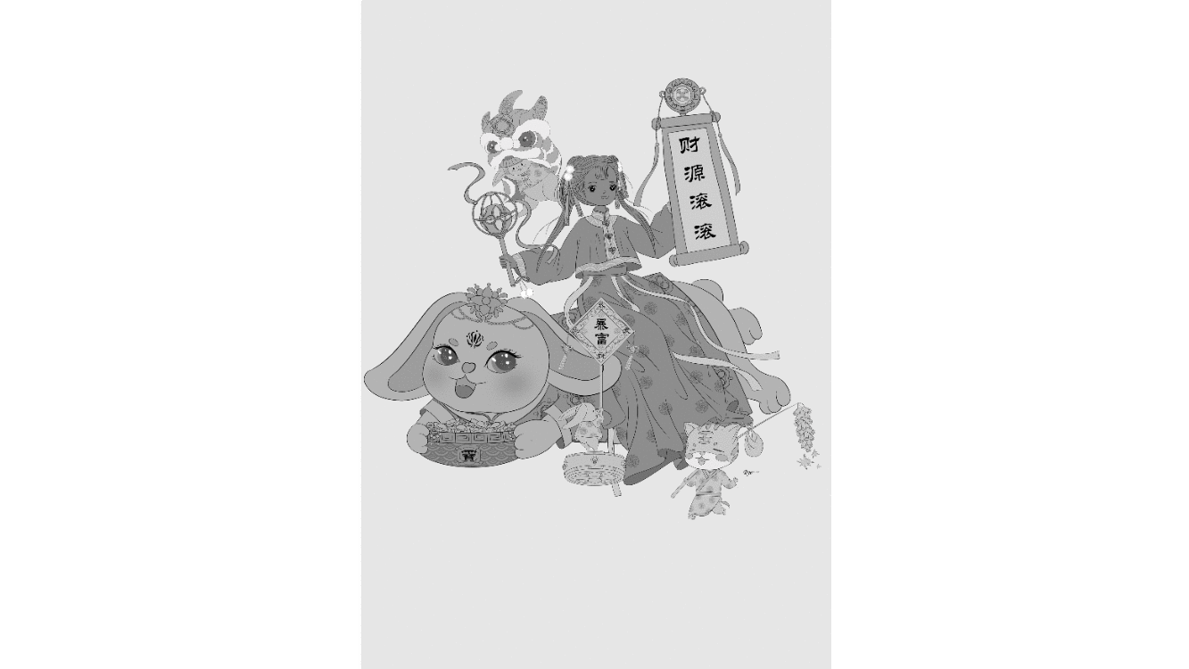 节日国风氛围插画集合（图ZMzIzNTY1MzI4） - 商业插画 - 站酷设计师考拉kara_L原创素材 - 站酷ZCOOL