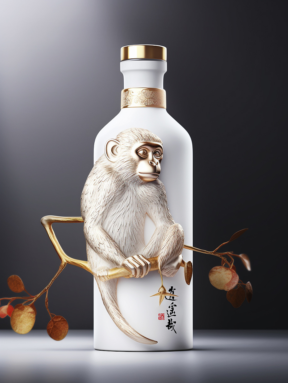 十二生肖白酒包装--猴年（图ZMzQ3Njk5NDA0） - 包装 - 站酷设计师真象哥原创素材 - 站酷ZCOOL