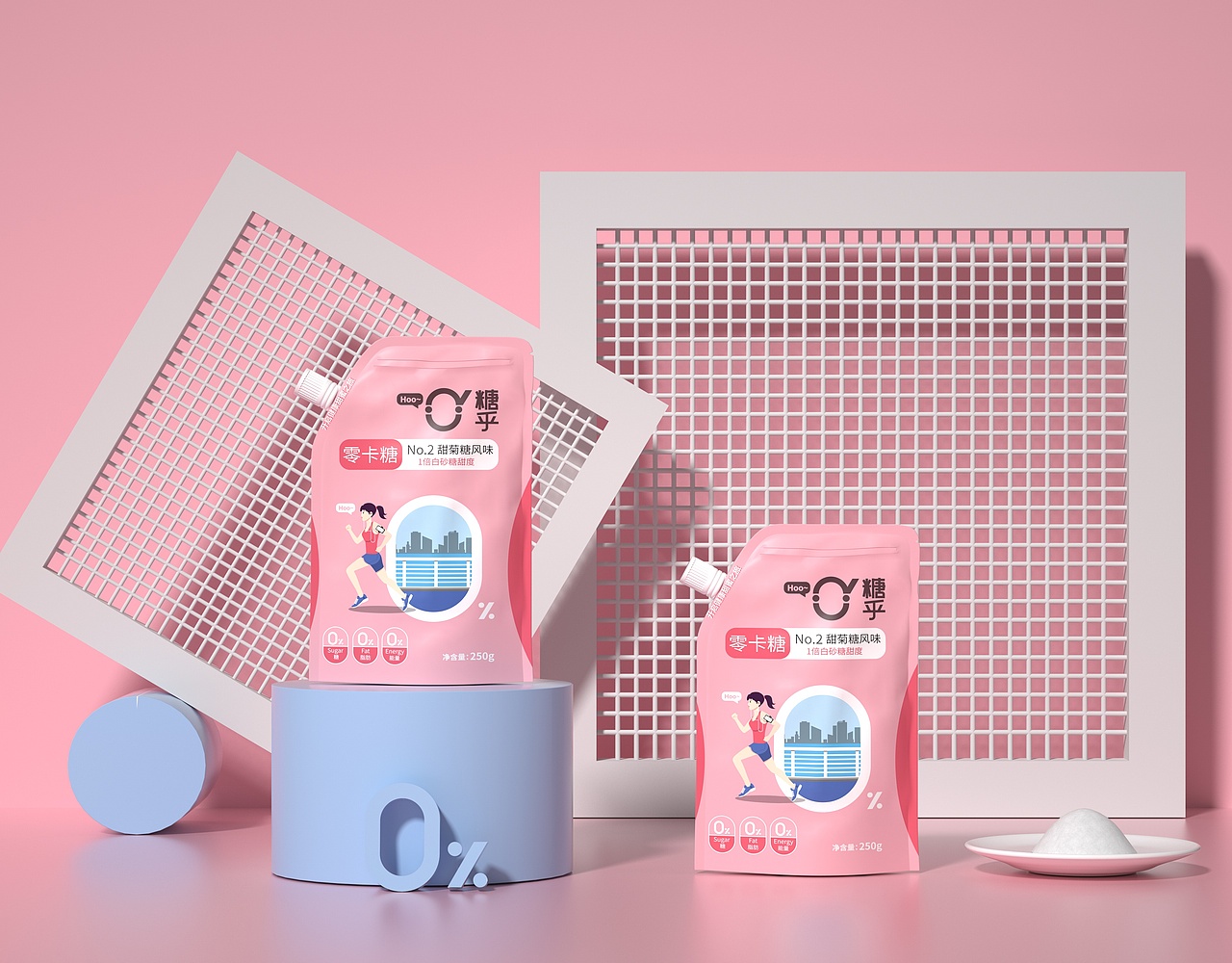 快消品赛道的她经济全案,代糖包装和花茶设计