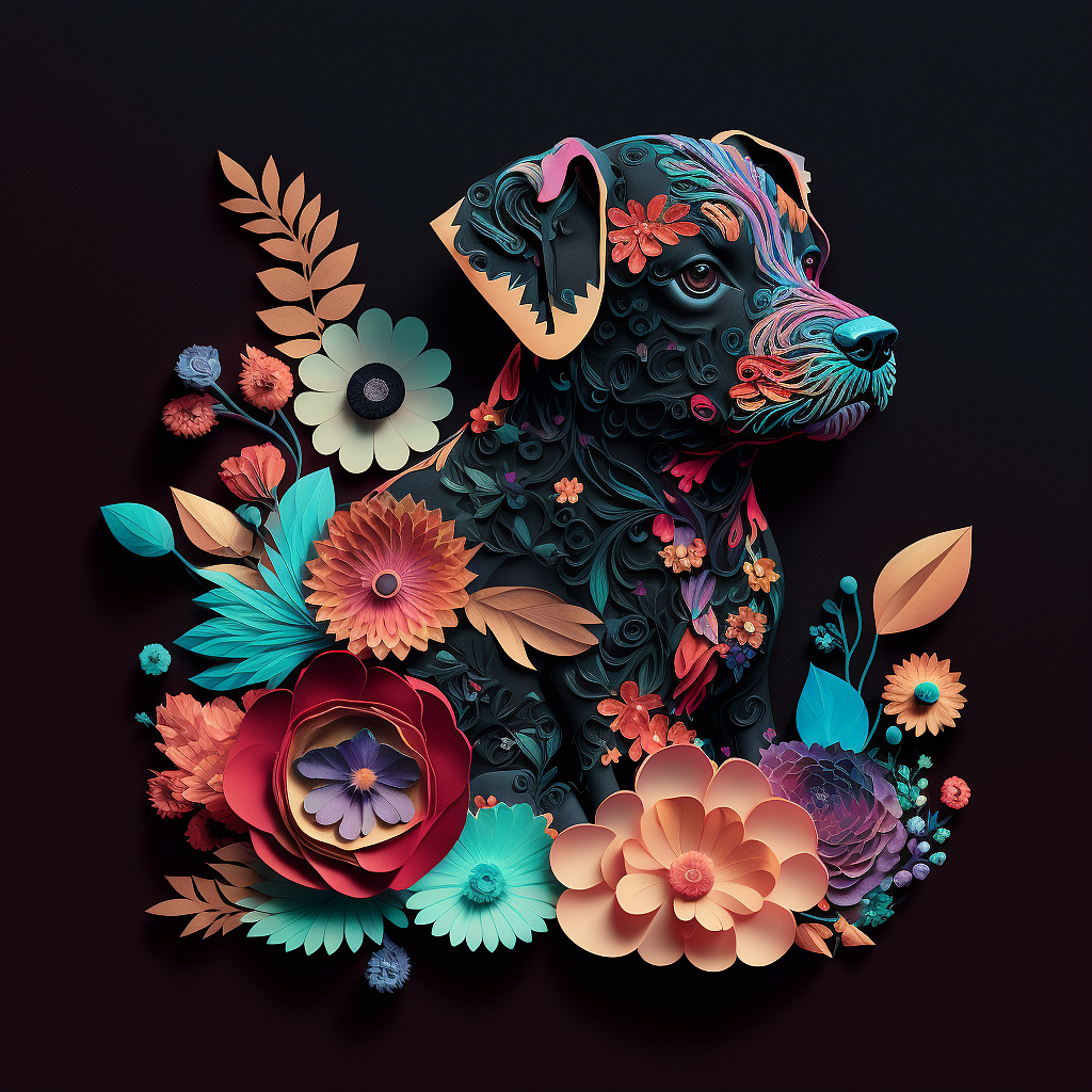 剪纸风格的生肖~第四窝！（图ZMzI0MDc3MDg4） - AI作品 - 站酷设计师虾画原创素材 - 站酷ZCOOL