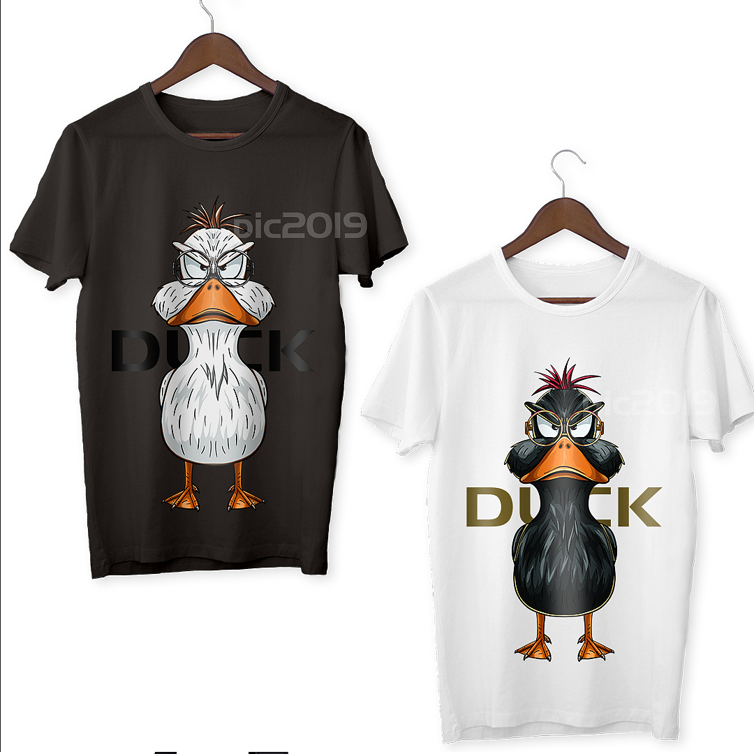 严肃鸭 潮流插画