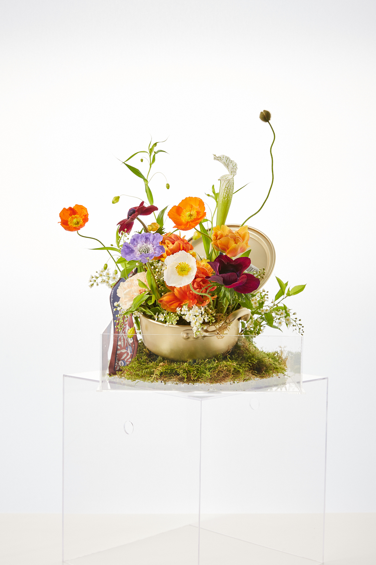 花植作品-韩式泡菜锅