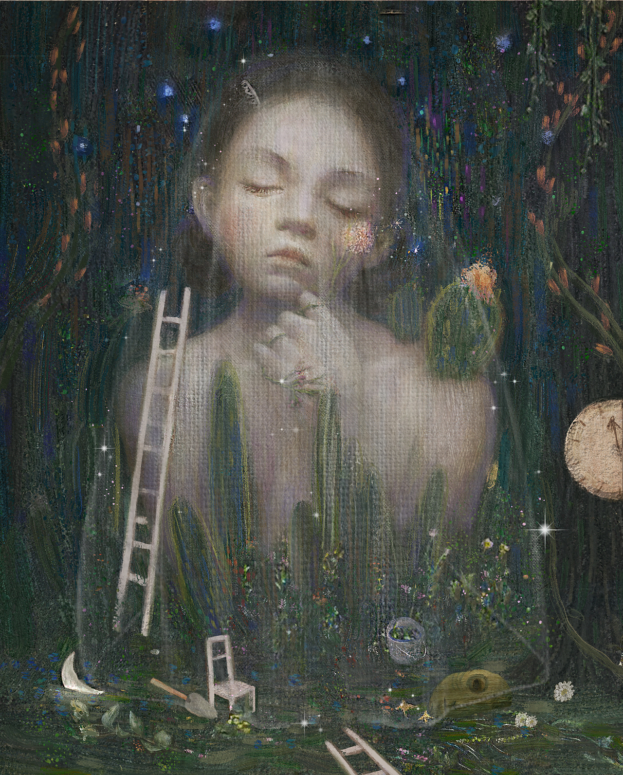 原創(chuàng)插畫《孤獨花園》②（圖ZMzE3MTc3MDI4） - 繪畫 - 站酷設(shè)計師演喬原創(chuàng)素材 - 站酷ZCOOL