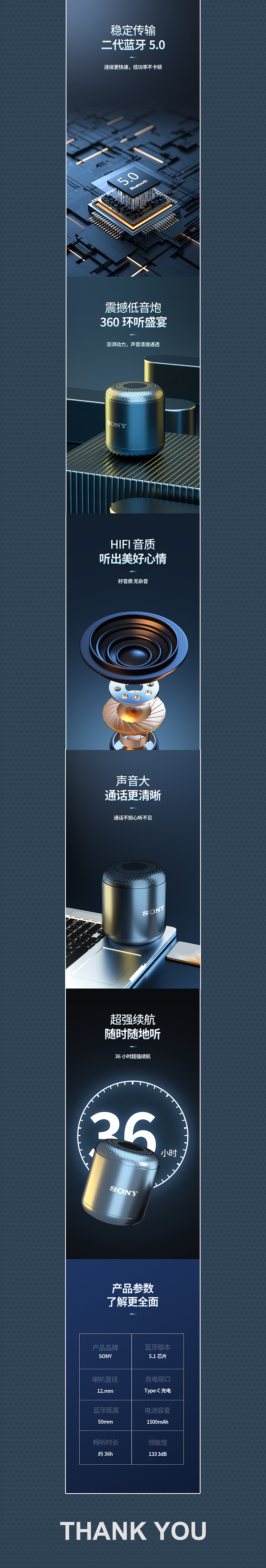 3c详情页-蓝牙音响详情页、充电头详情页、手表详情页