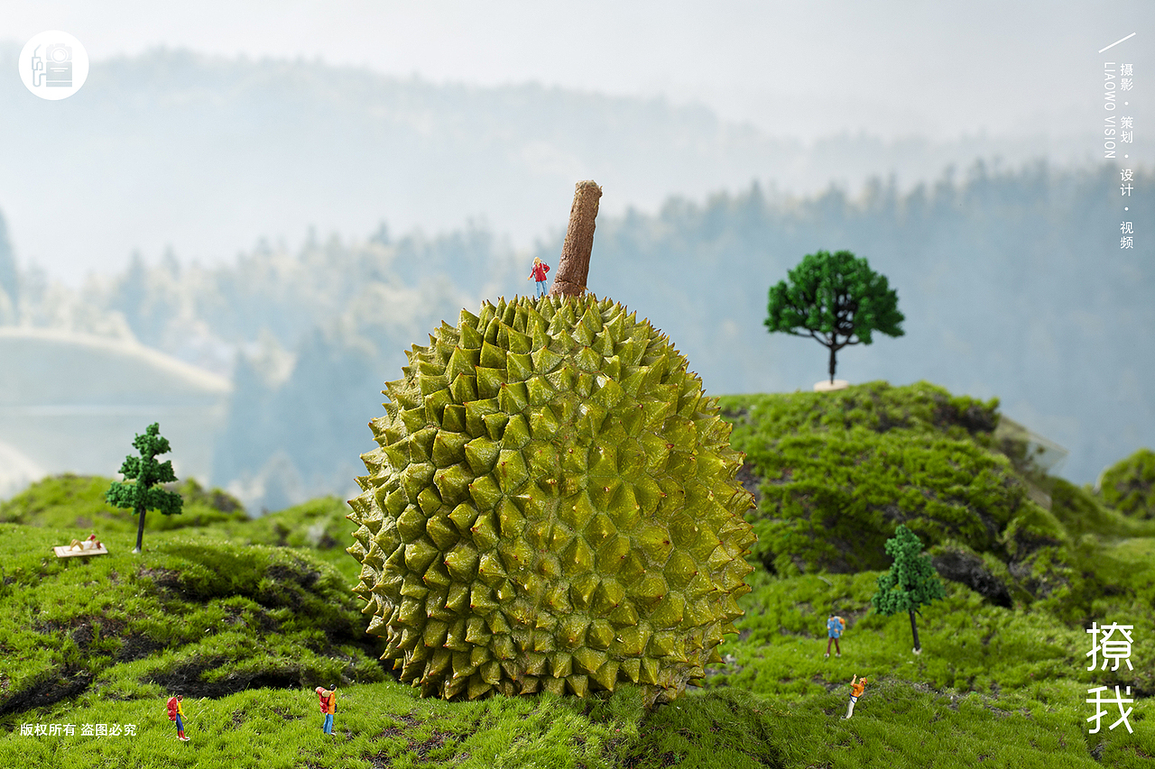 美食拍摄 | 榴莲鲜达 x 微缩世界 x LIAOWO VISION（图ZMzQ2NzM3MjQ0） - 产品摄影 - 站酷设计师撩我视觉原创素材 - 站酷ZCOOL