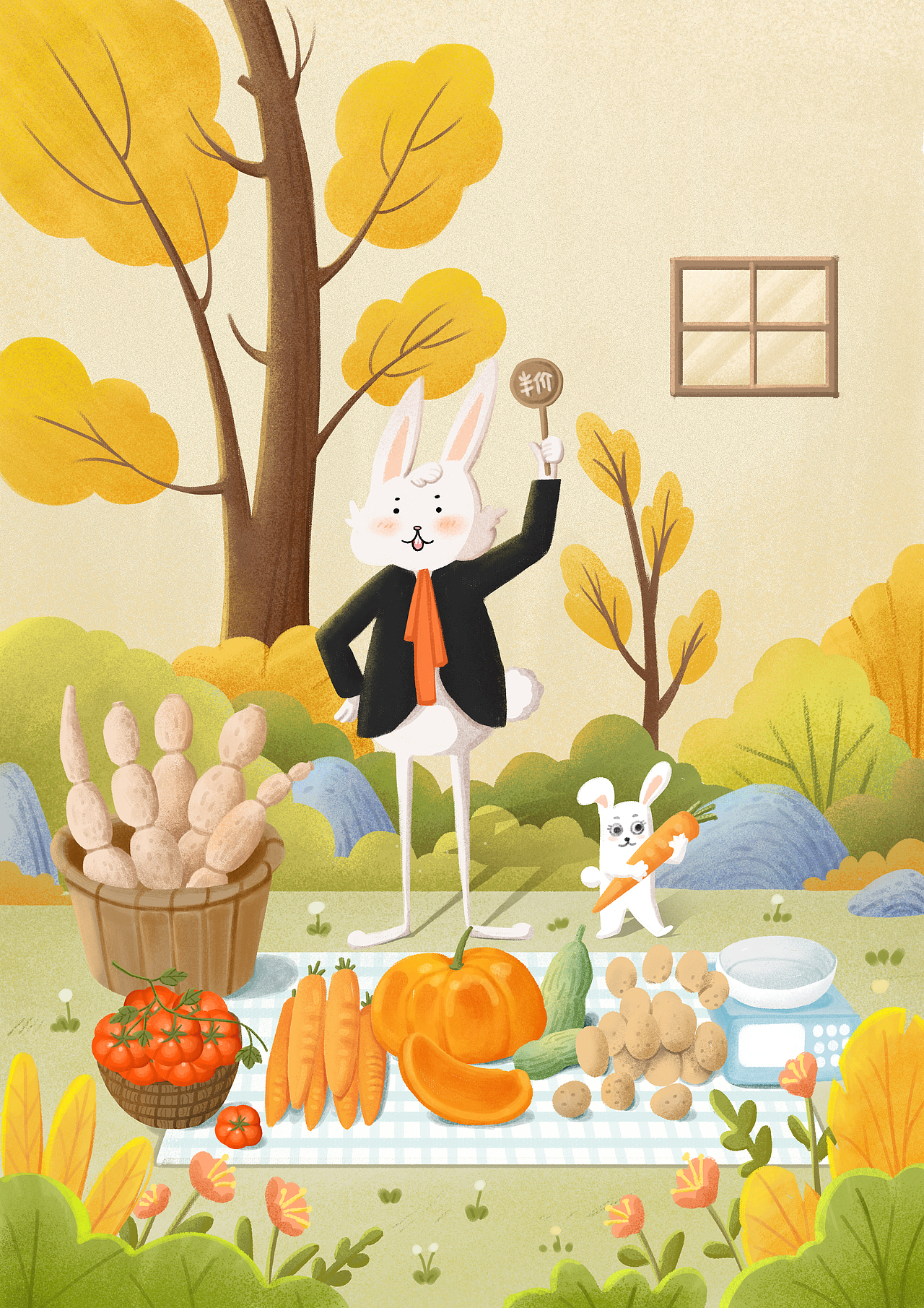 萌兔莊園（圖ZMzMzNDk4Mzc2） - 兒童插畫 - 站酷設(shè)計師婀小鹿原創(chuàng)素材 - 站酷ZCOOL