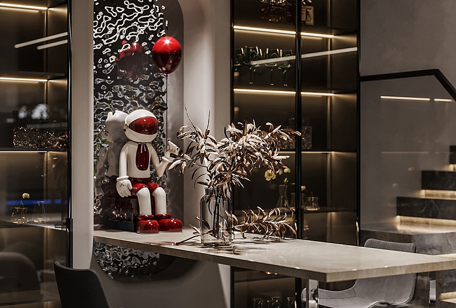 重庆协信春山台底跃装修案例,现代简约风设计效果图