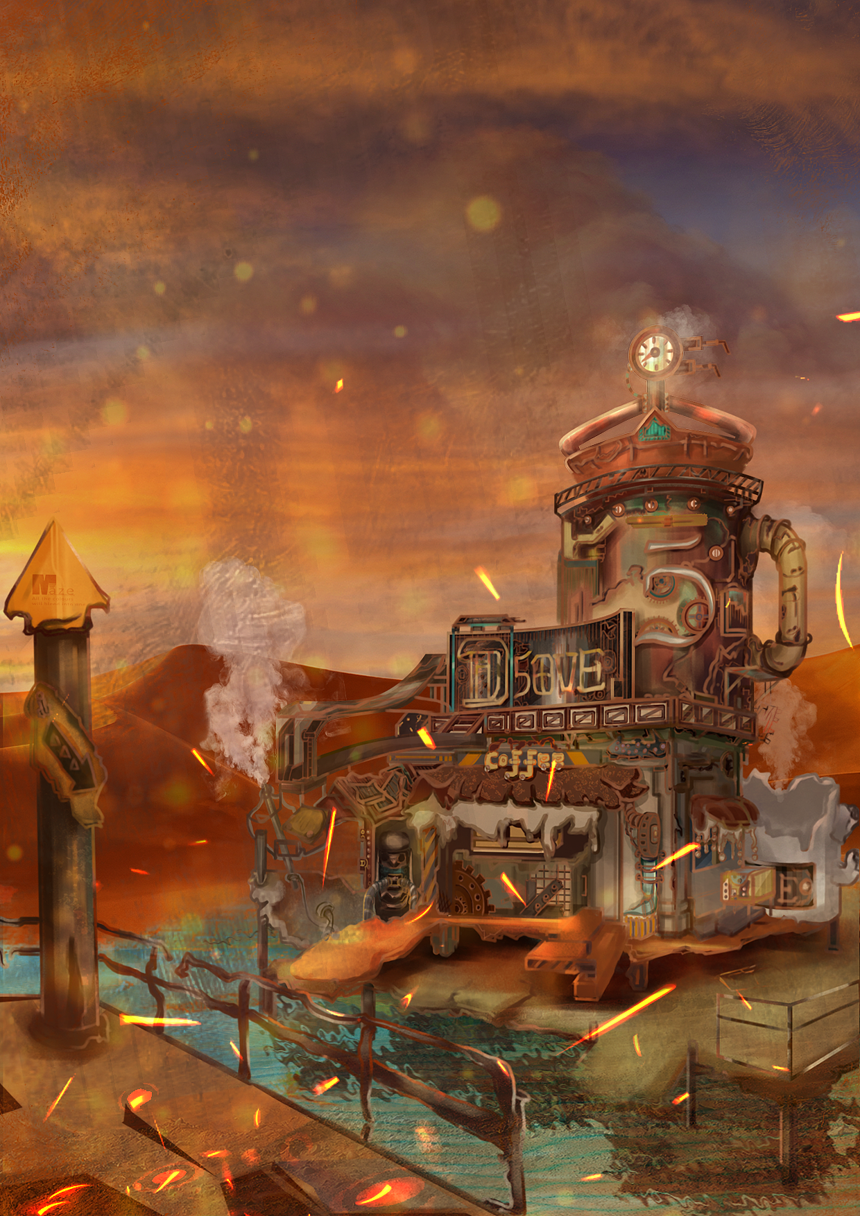 末日废土朋克插画海报设计