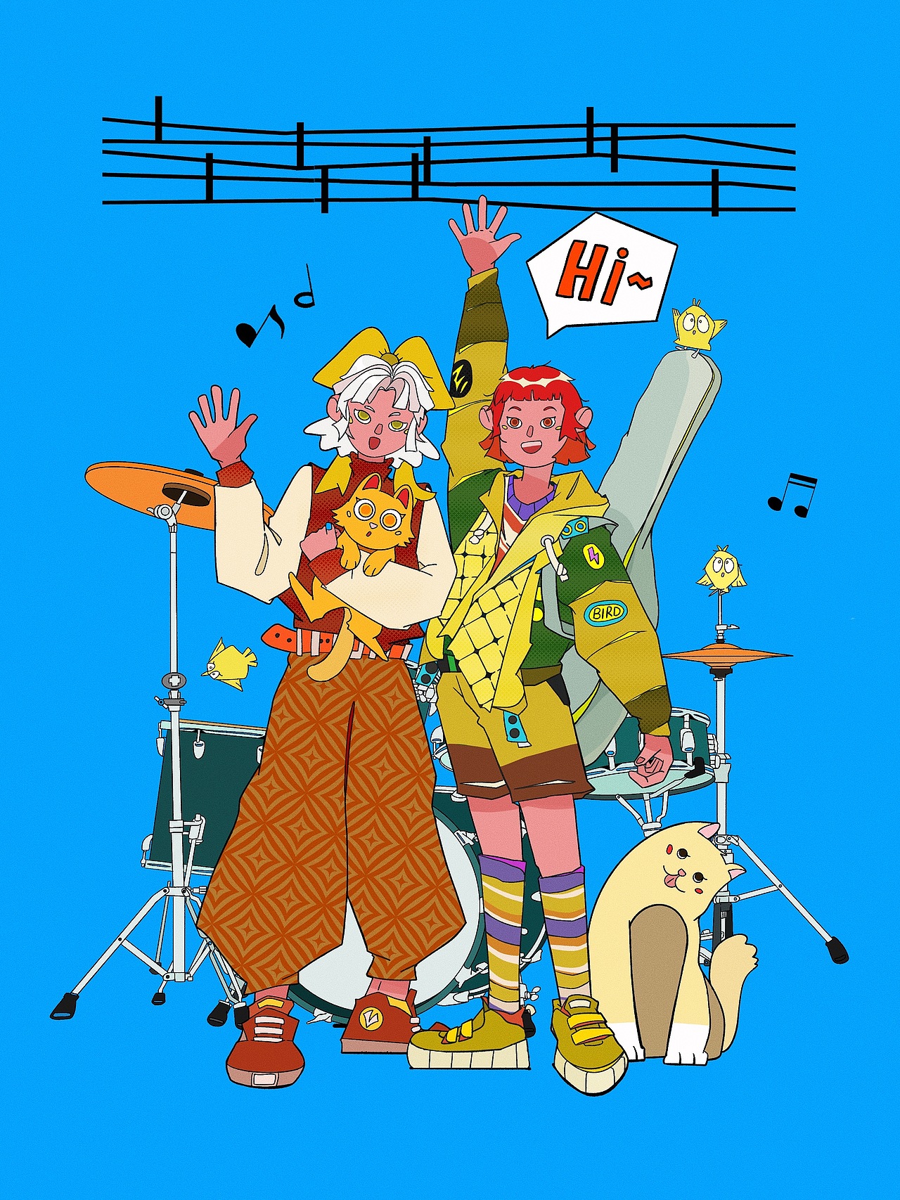 上半年合集（图ZMzQ2MDU3MTY0） - 新锐潮流插画 - 站酷设计师西椰子原创素材 - 站酷ZCOOL