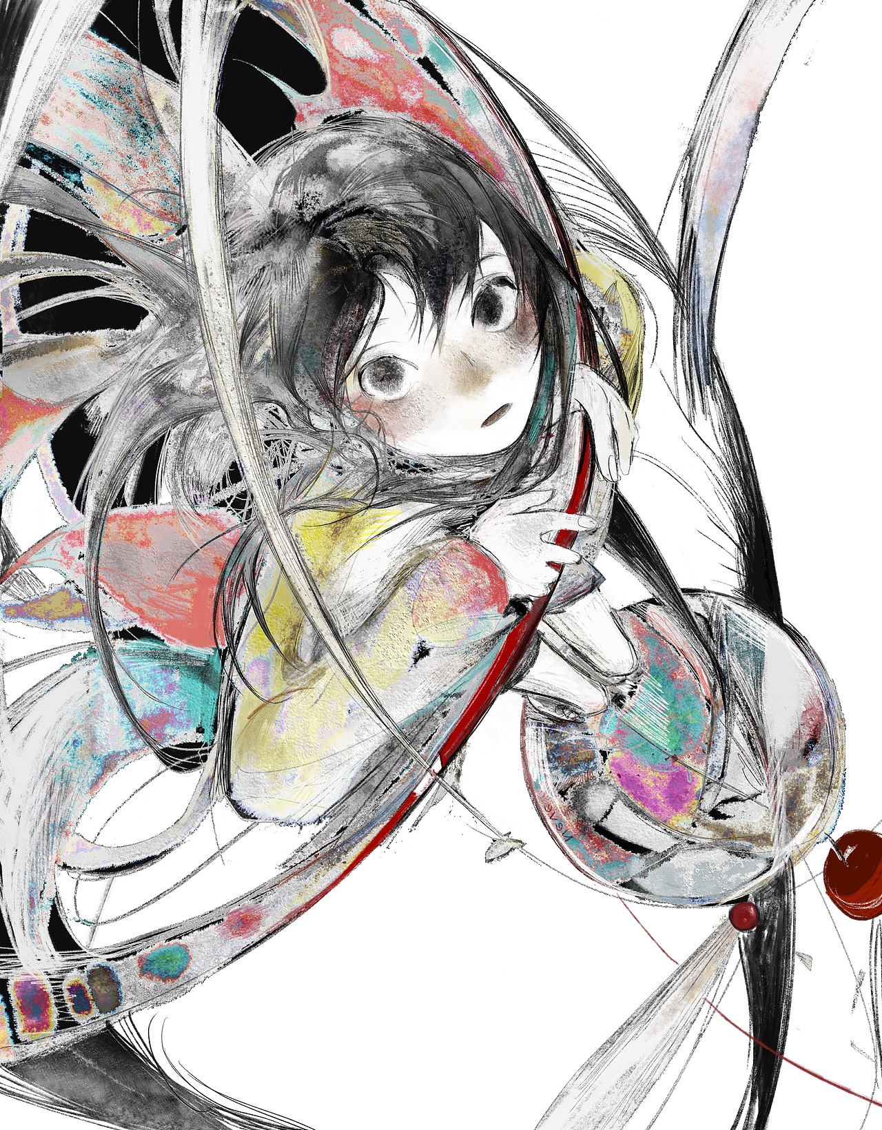 在尝试保留线条灵动感的同时尝试提高整体完成度