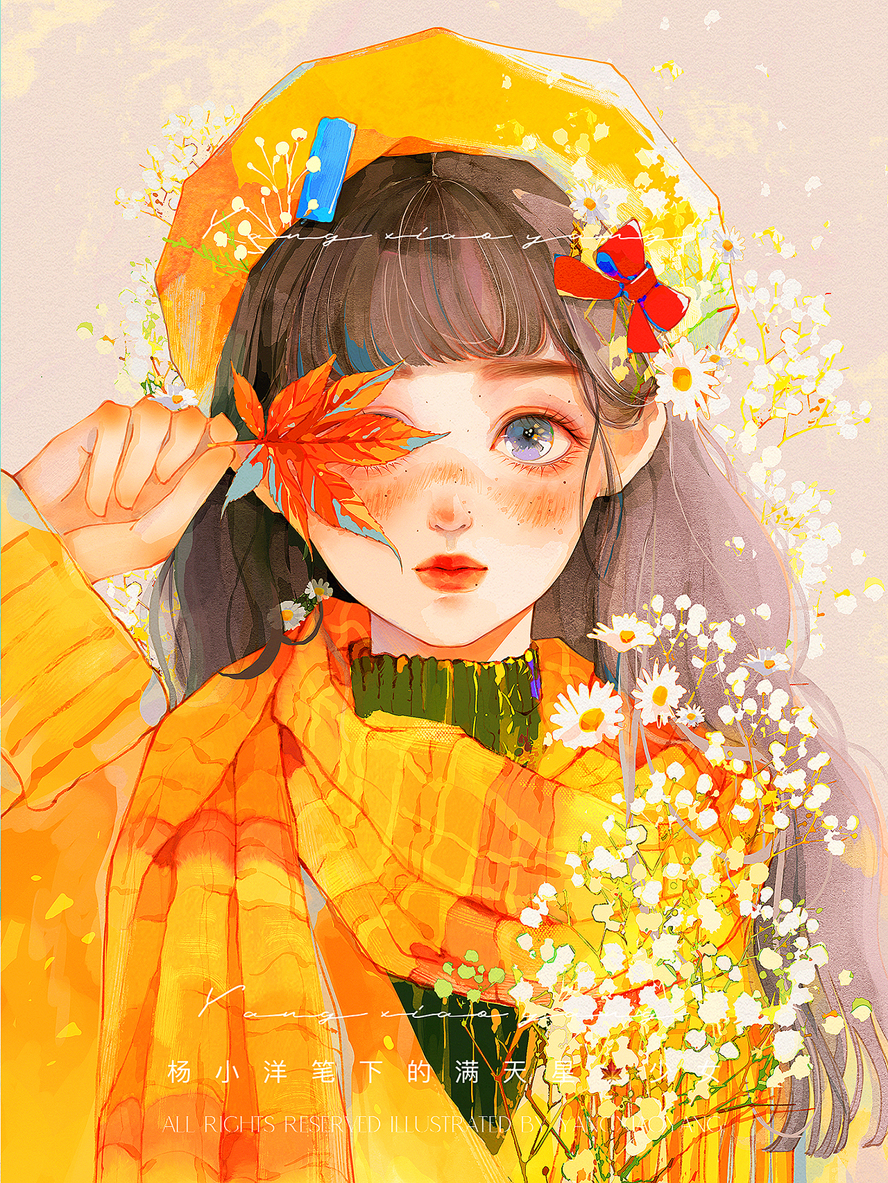 油画风氛围感少女插画合集（图ZMzQ0MDMyNzg0） - 艺术插画 - 站酷设计师杨小洋插画原创素材 - 站酷ZCOOL