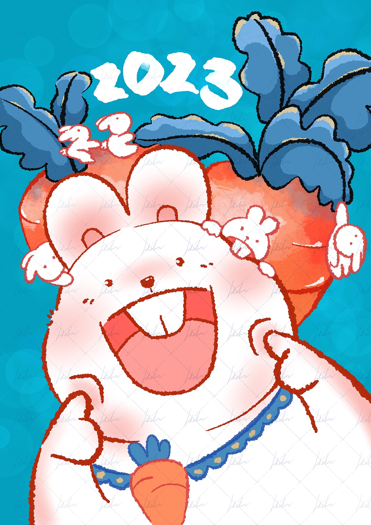 兔子壁纸来一组（图ZMzMyMDM5NTA4） - 商业插画 - 站酷设计师果子工作室原创素材 - 站酷ZCOOL