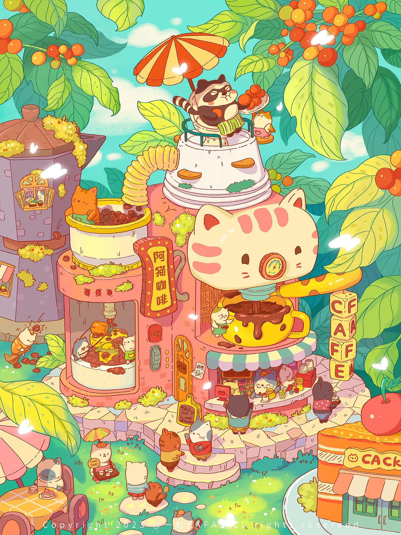 阿猫咖啡小店（图ZMzMzMzM1OTk2） - 创作习作 - 站酷设计师一粒FAFA原创素材 - 站酷ZCOOL